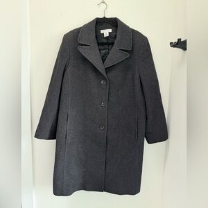 Clean 100% Wool Single-Breasted Pea Coat – Women’s 18P